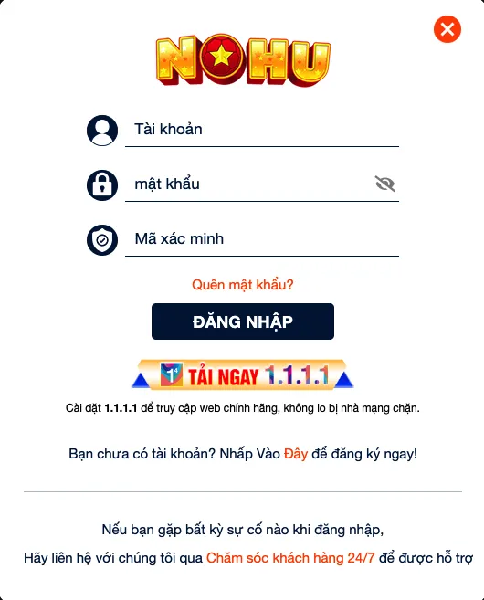 Đăng Nhập NOHU - NOHU90